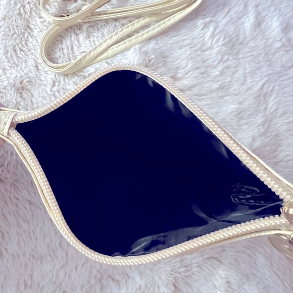 Crocodile White Coin Purse Wallet Clutch zipper Closure Womens Fashion - Picture 7 of 8